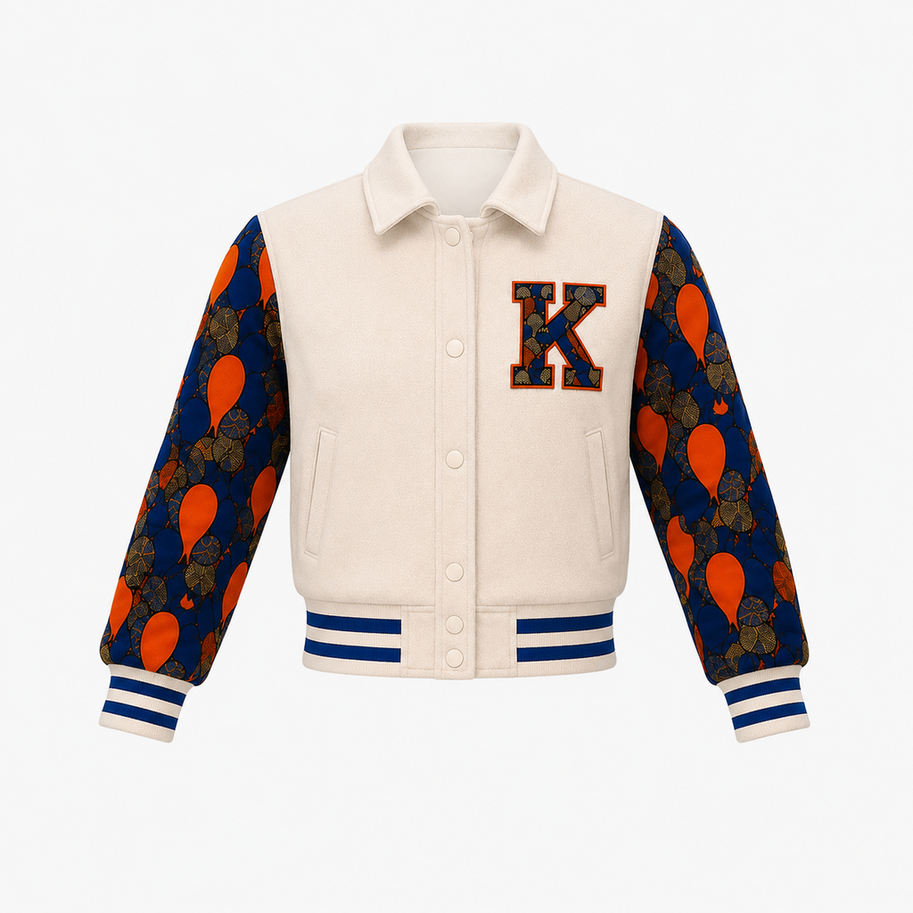 Cropped Knicks Championship Inspired Signature Ankara Print Varsity