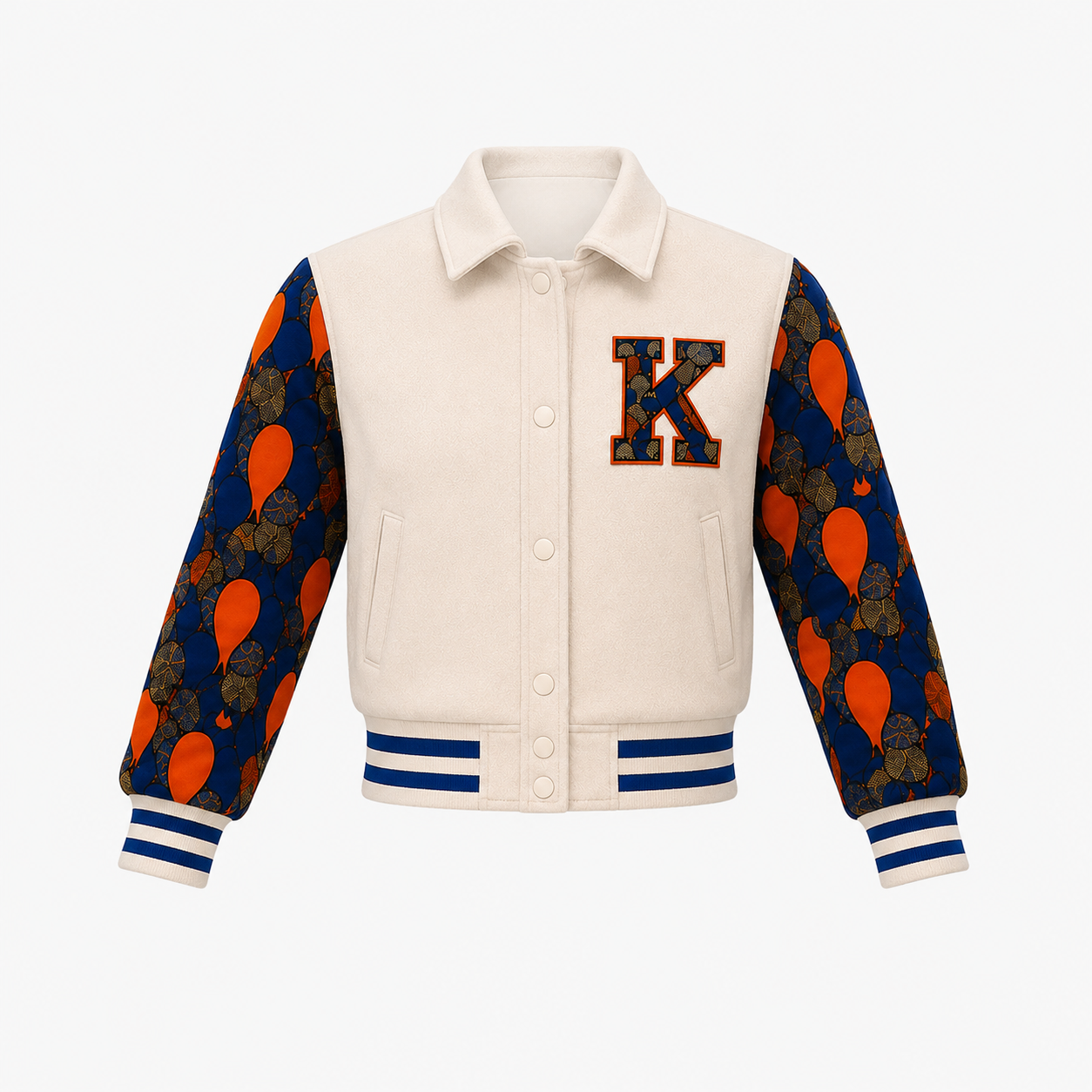 Cropped Knicks Championship Inspired Signature Ankara Print Varsity